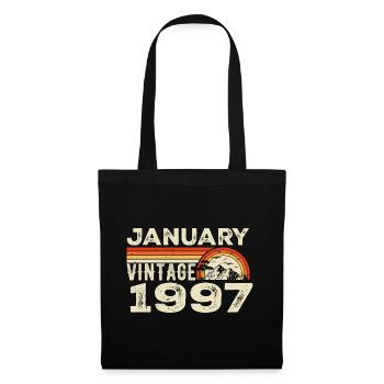 Janvier 1997 Vintage Anniversaire 1997, Né en 1997 - Sac en tissu - noir - Devant
