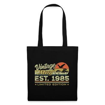 Anniversaire Mai 1985, nés en mai 1985 - May 1985 - Sac en tissu - noir - Devant