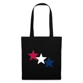 Stars Patriotic Drapeau américain USA - Sac en tissu - noir - Devant