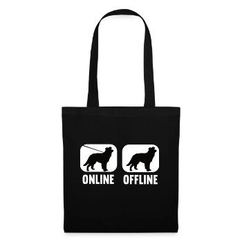 En ligne hors ligne Border Collie Border Collie Chien - Sac en tissu - noir - Devant