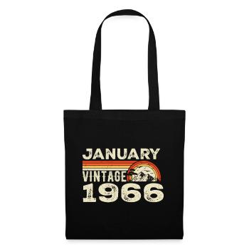 January 1966 Vintage Birthday 1966, Born 1966 - Tote Bag - black - Front