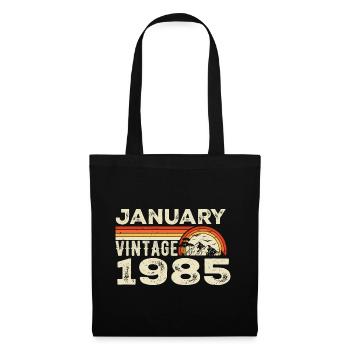 Janvier 1985 Vintage Anniversaire 1985, Né en 1985 - Sac en tissu - noir - Devant