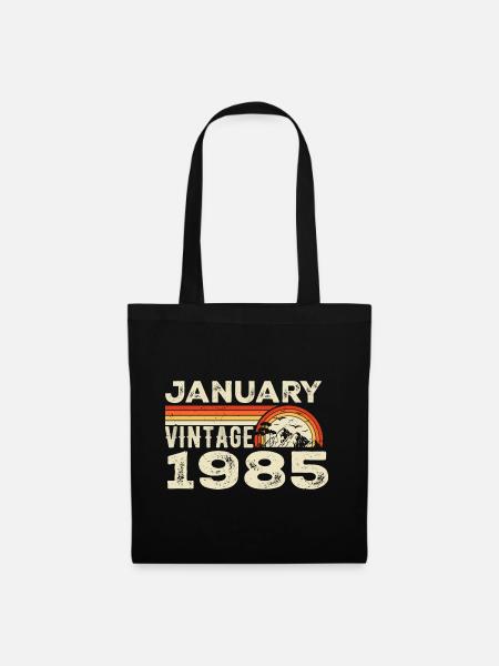 Januar 1985 Jahrgang Geburtstag 1985, Jahrgang 1985 - Stoffbeutel - Schwarz