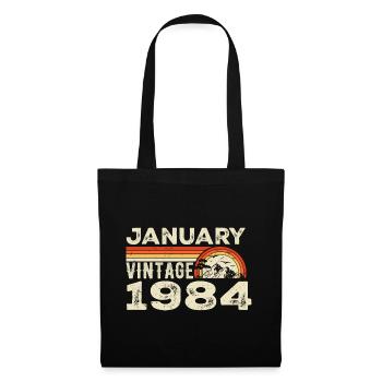Janvier 1984 Vintage Anniversaire 1984, Né en 1984 - Sac en tissu - noir - Devant