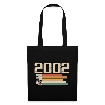 2002 Jahrgang - Retro 2002 Geburtstagsgeschenk 2002 - Stoffbeutel - Schwarz - Vorne