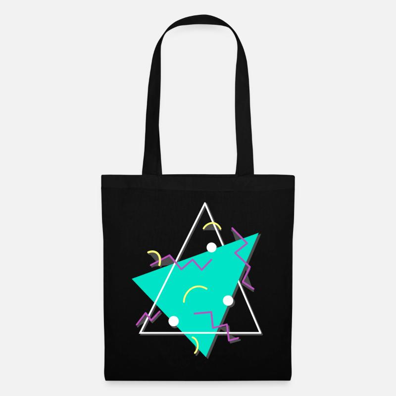 Formes de triangles typiques des années 80 - Sac en tissu - noir