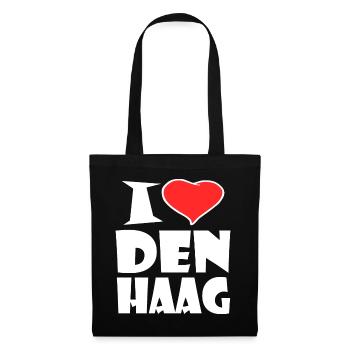 I Love Den Haag - Stoffbeutel - Schwarz - Vorne