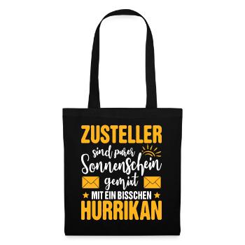 Zusteller Briefträger Postbote Briefe Geschenk - Stoffbeutel - Schwarz - Vorne