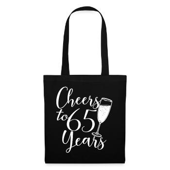 65e anniversaire Femmes pour ses acclamations à 65 ans - Sac en tissu - noir - Devant