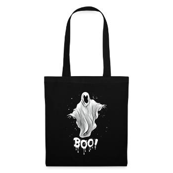 Halloween Witching Hour - BOO! Le fantôme effrayant! - Sac en tissu - noir - Devant