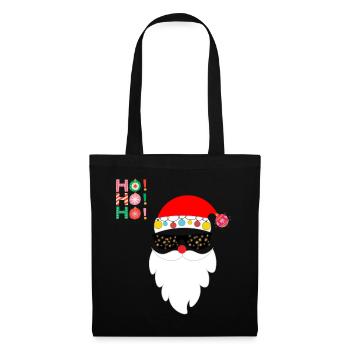 HO HO HO - Stoffbeutel - Schwarz - Vorne