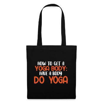 Yogalehrer Spruch Für Yogi Yoga - Stoffbeutel - Schwarz - Vorne