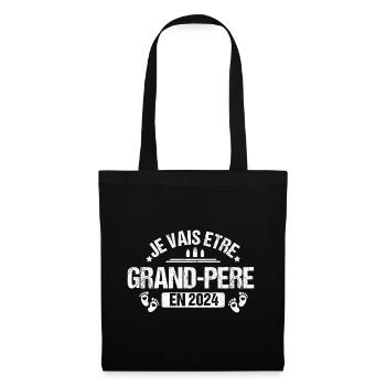 Je vais être grand-père en 2024 annonce naissance - Sac en tissu - noir - Devant