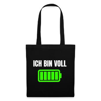 I'm Full Battery Full - Tote Bag - black - Front