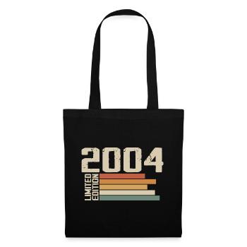 2004 Jahrgang - Retro 2004 Geburtstagsgeschenk 2004 - Stoffbeutel - Schwarz - Vorne
