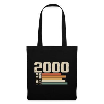 2000 Vintage - Retro 2000 Birthday Gift 2000 - Tote Bag - black - Front