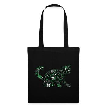 Mignon chat trèfle WoSt. La Journée de Patrick - Sac en tissu - noir - Devant
