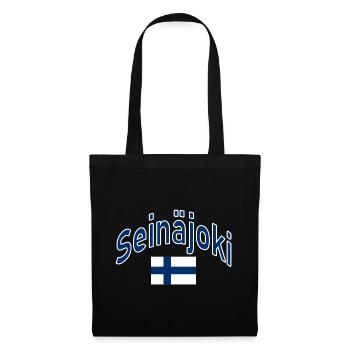 Drapeau finlandais de Seinäjoki - Sac en tissu - noir - Devant
