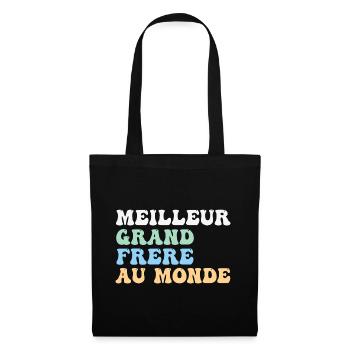 Meilleur grand frère du monde cadeau - Sac en tissu - noir - Devant