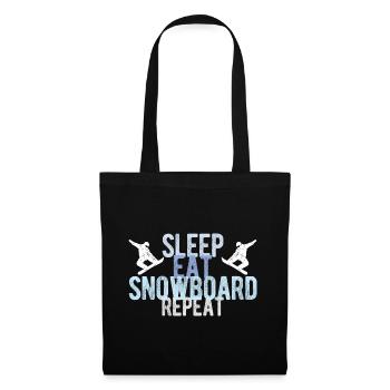 Snowboard Spruch für Snowboarder - Stoffbeutel - Schwarz - Vorne