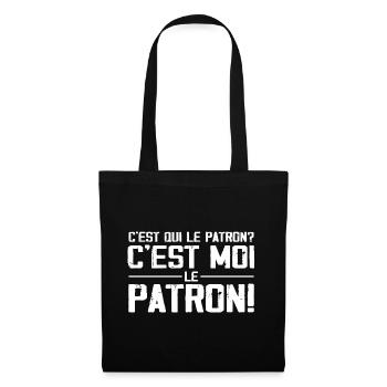 C'est Qui Le Patron C'est Moi - Sac en tissu - noir - Devant