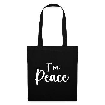 I Come In Peace I'm Peace Funny Matching Couple - Sac en tissu - noir - Devant