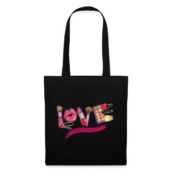 Makeup Artist Love Beautician Fashion Gift Idea - Tote Bag - black - Front