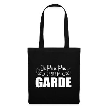 Je Peux Pas Je Suis De Garde Drôle Infirmier - Sac en tissu - noir - Devant