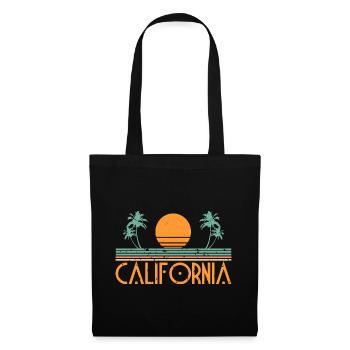 California Beach Grafik - Stoffbeutel - Schwarz - Vorne