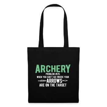 Bogenschießen Archery - Stoffbeutel - Schwarz - Vorne
