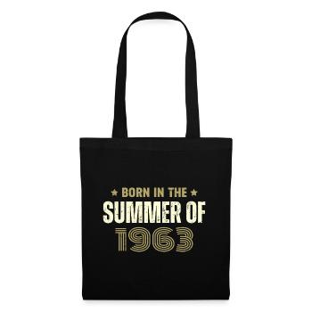 Jahrgang 1963 Jahrgang 1963 Geburtstagsgeschenk - Stoffbeutel - Schwarz - Vorne