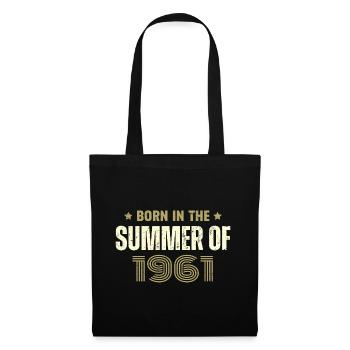 Jahrgang 1961 Jahrgang 1961 Geburtstagsgeschenk - Stoffbeutel - Schwarz - Vorne