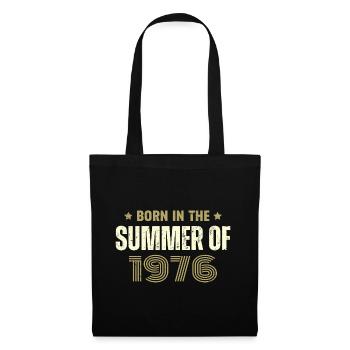 Jahrgang 1976 Jahrgang 1976 Geburtstagsgeschenk - Stoffbeutel - Schwarz - Vorne