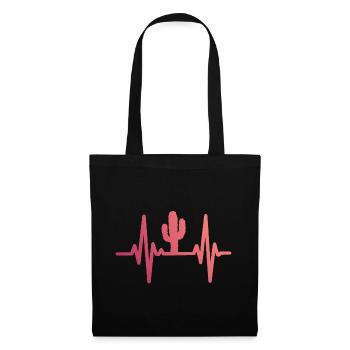 Cactus Cactus Plante du désert - Sac en tissu - noir - Devant