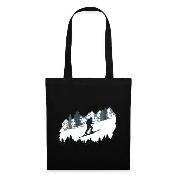 Ski de randonnée et montagne, randonnées à ski - Sac en tissu - noir - Devant