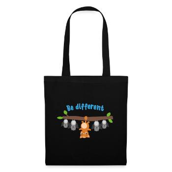 Différent cadeau chat animaux animaux - Sac en tissu - noir - Devant