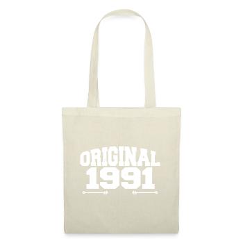 Original 1991 | Geburtstagsgeschenk 1991 - Stoffbeutel - Natur - Vorne