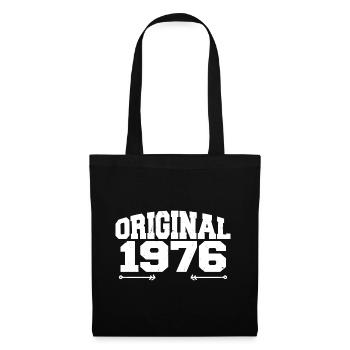 Original 1976 | Geburtstagsgeschenk 1976 - Stoffbeutel - Schwarz - Vorne