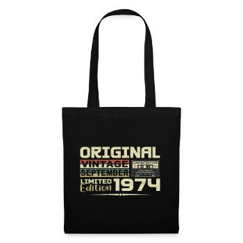 1974 - Les légendes Sont Nées en Septembre 1974 - Sac en tissu - noir - Devant