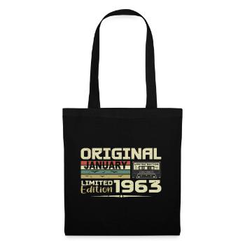 Janvier 1963 | Cadeau D’anniversaire Janvier 1963 - Sac en tissu - noir - Devant