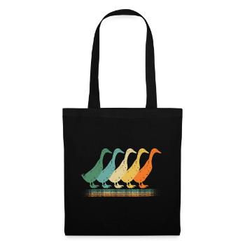 Silhouette Cadeau Canard Running Duck Propriétaire - Sac en tissu - noir - Devant