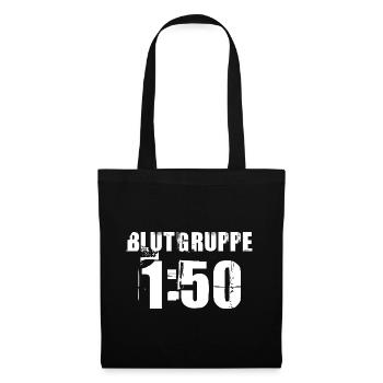 Blutgruppe 1:50 - Zweitakter Oldtimer DDR - Stoffbeutel - Schwarz - Vorne