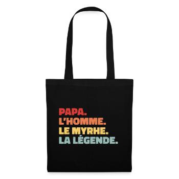 Papa, l'homme, le mythe, la légende - Sac en tissu - noir - Devant