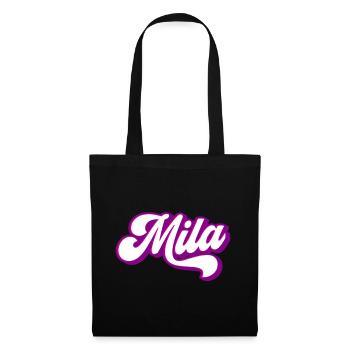 Mila | Farben änderbar - Stoffbeutel - Schwarz - Vorne