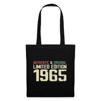 1965 Geburtstagsgeschenk 1965 Jahrgang 1965 Retro - Stoffbeutel - Schwarz - Vorne