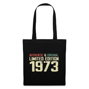 1973 Geburtstagsgeschenk 1973 Jahrgang 1973 Retro - Stoffbeutel - Schwarz - Vorne
