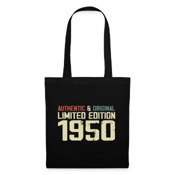 1950 Cadeau Anniversaire 1950 Vintage 1950 Rétro - Sac en tissu - noir - Devant