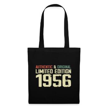 1956 Geburtstagsgeschenk 1956 Jahrgang 1956 Retro - Stoffbeutel - Schwarz - Vorne