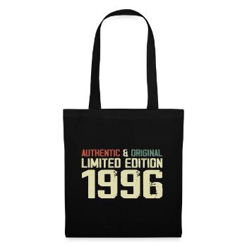1996 Geburtstagsgeschenk 1996 Jahrgang 1996 Retro - Stoffbeutel - Schwarz - Vorne
