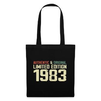 1983 Cadeau Anniversaire 1983 Vintage 1983 Rétro - Sac en tissu - noir - Devant